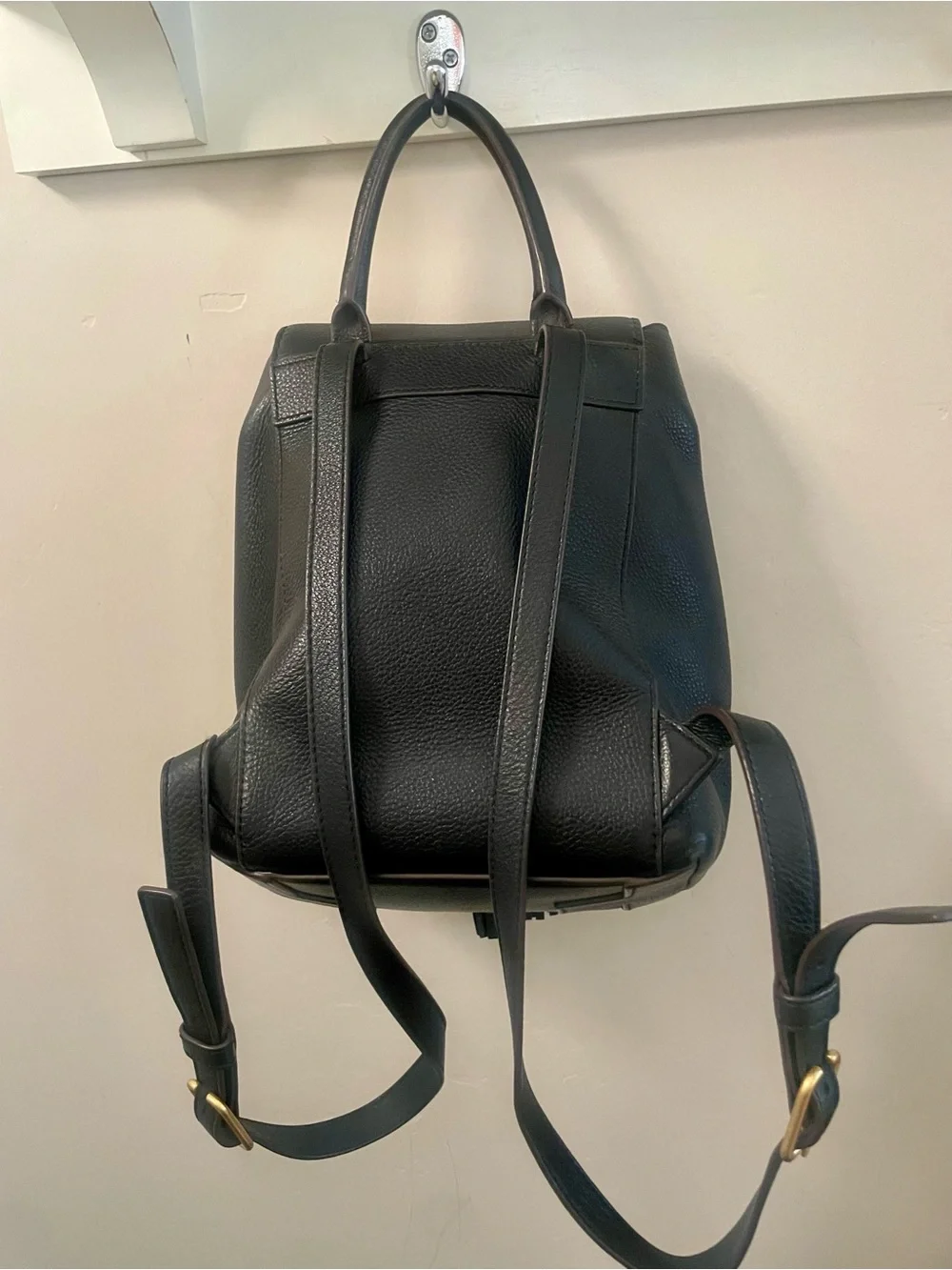 Tory Burch Black Leather Tassel McGraw Backpack